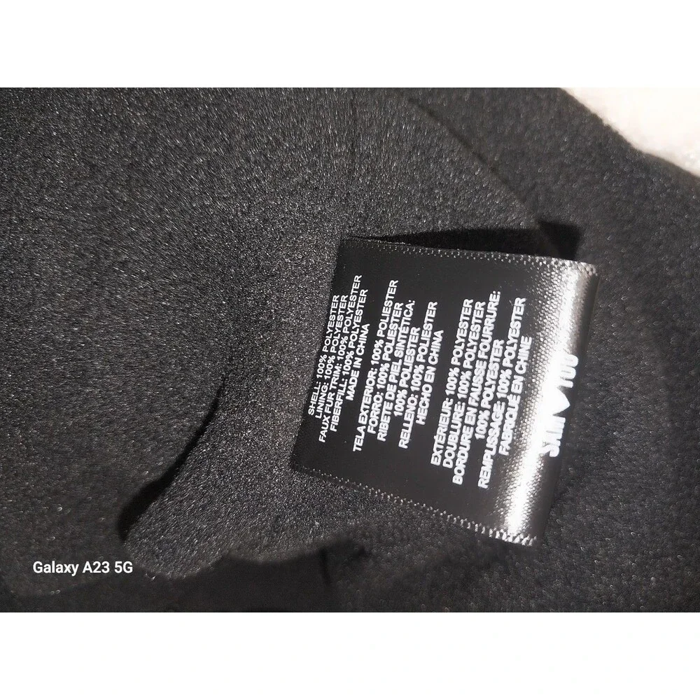 Sam Edelman girl's puffer jacket sherpa trim MEDIUM 10/12 black
